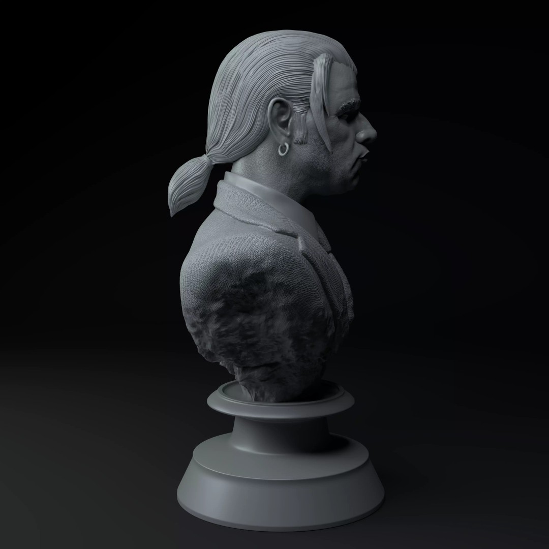 Vincent Vega 3D Model – Premium Bust for 3D Printing, STL - View 8