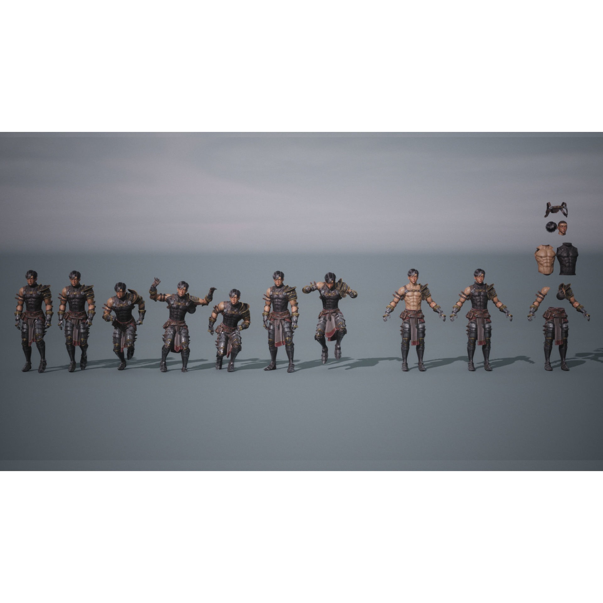 Gladiator Warrior - Low-Poly Game-Ready 3D Model