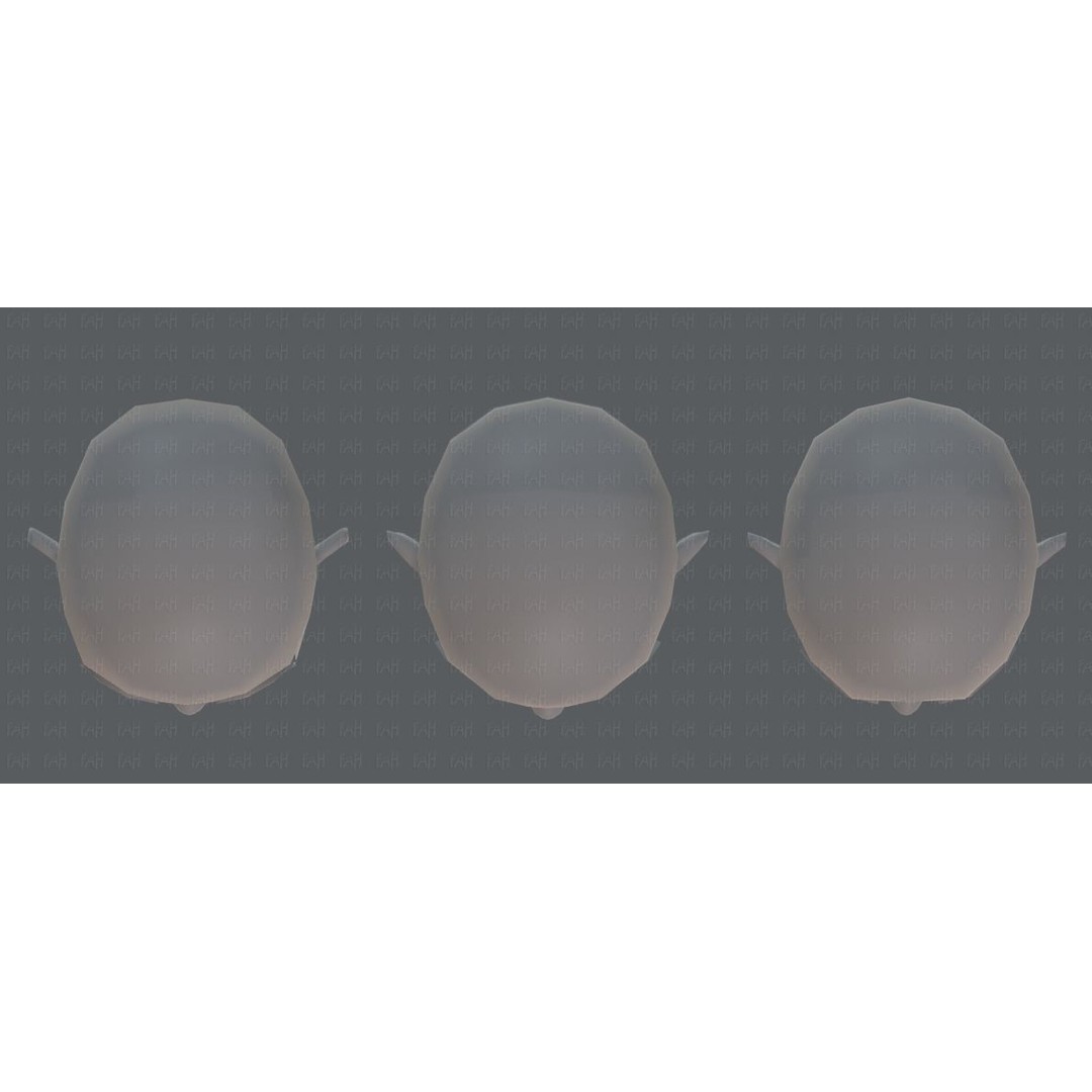 Children Head 3D Model – Low Poly Cartoon Character for Animation - View 37