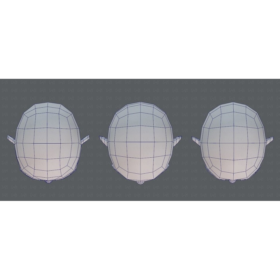 Children Head 3D Model – Low Poly Cartoon Character for Animation - View 38