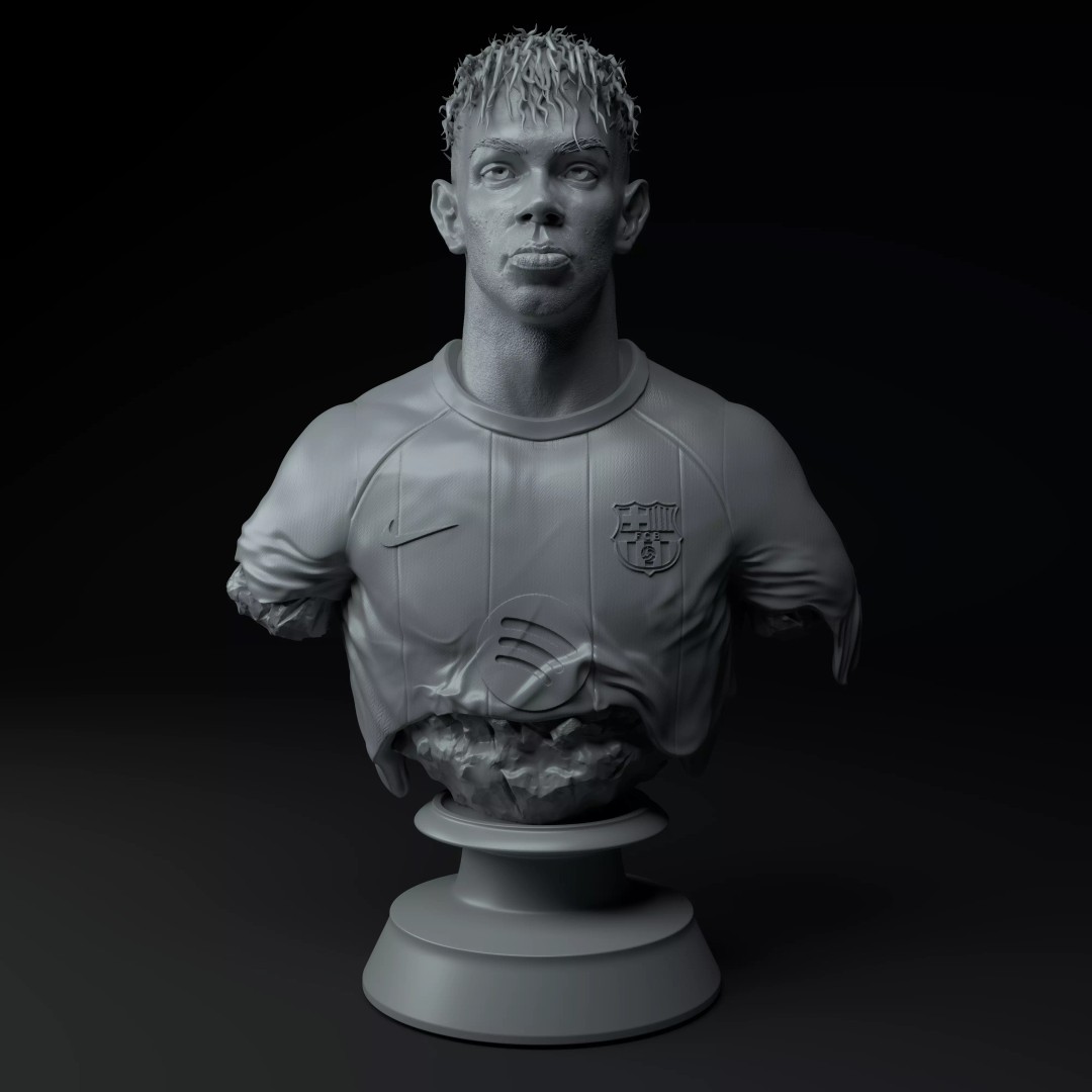 Lamine Yamal 3D Model – Premium Bust for 3D Printing, STL - View 3