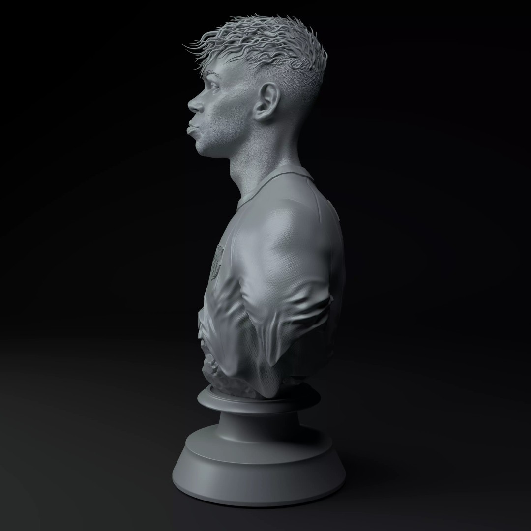 Lamine Yamal 3D Model – Premium Bust for 3D Printing, STL - View 4