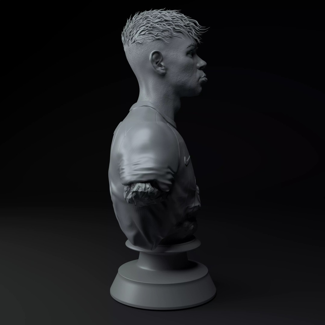 Lamine Yamal 3D Model – Premium Bust for 3D Printing, STL - View 8