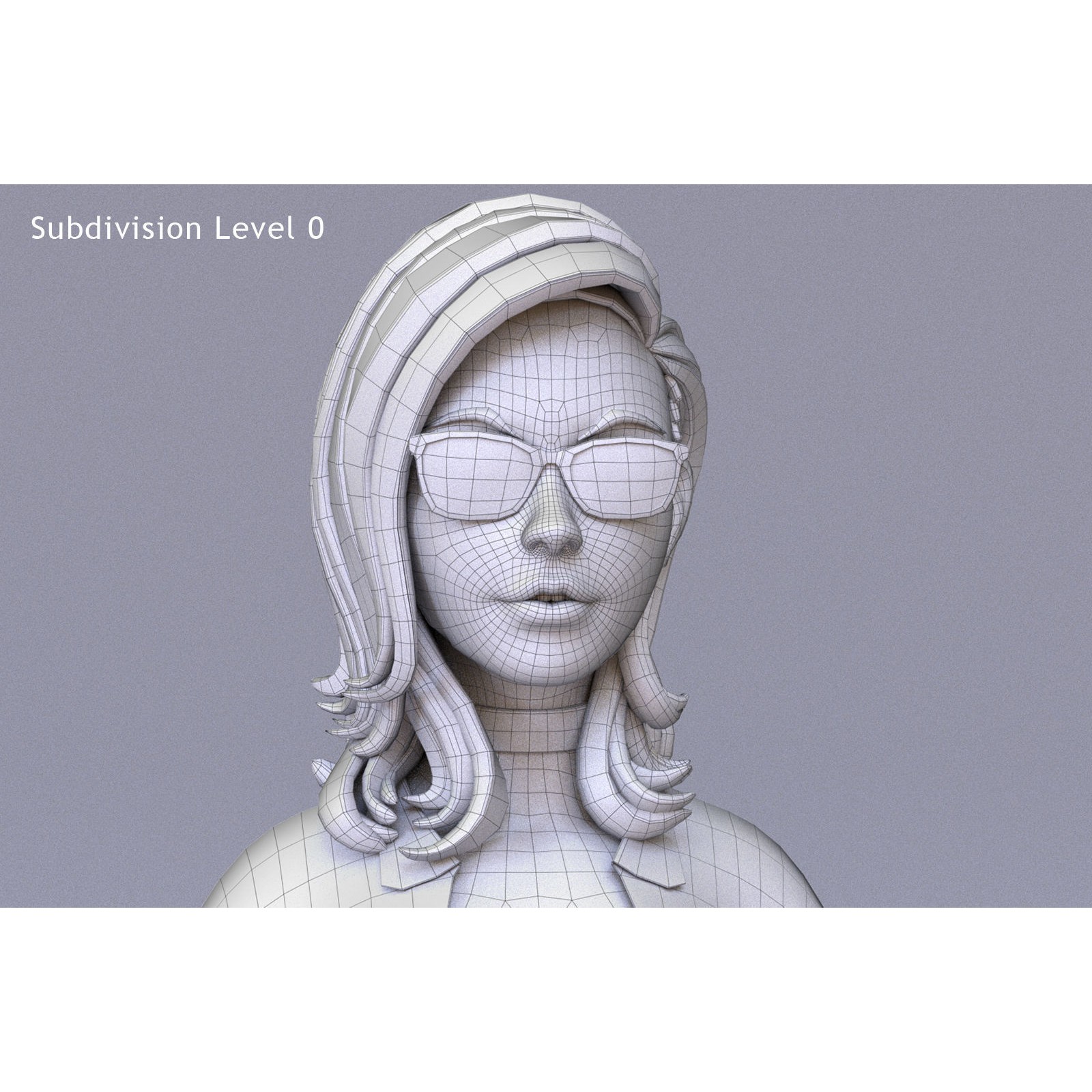 Cartoon Girl Rig - Low-Poly Game-Ready 3D Model - View 22