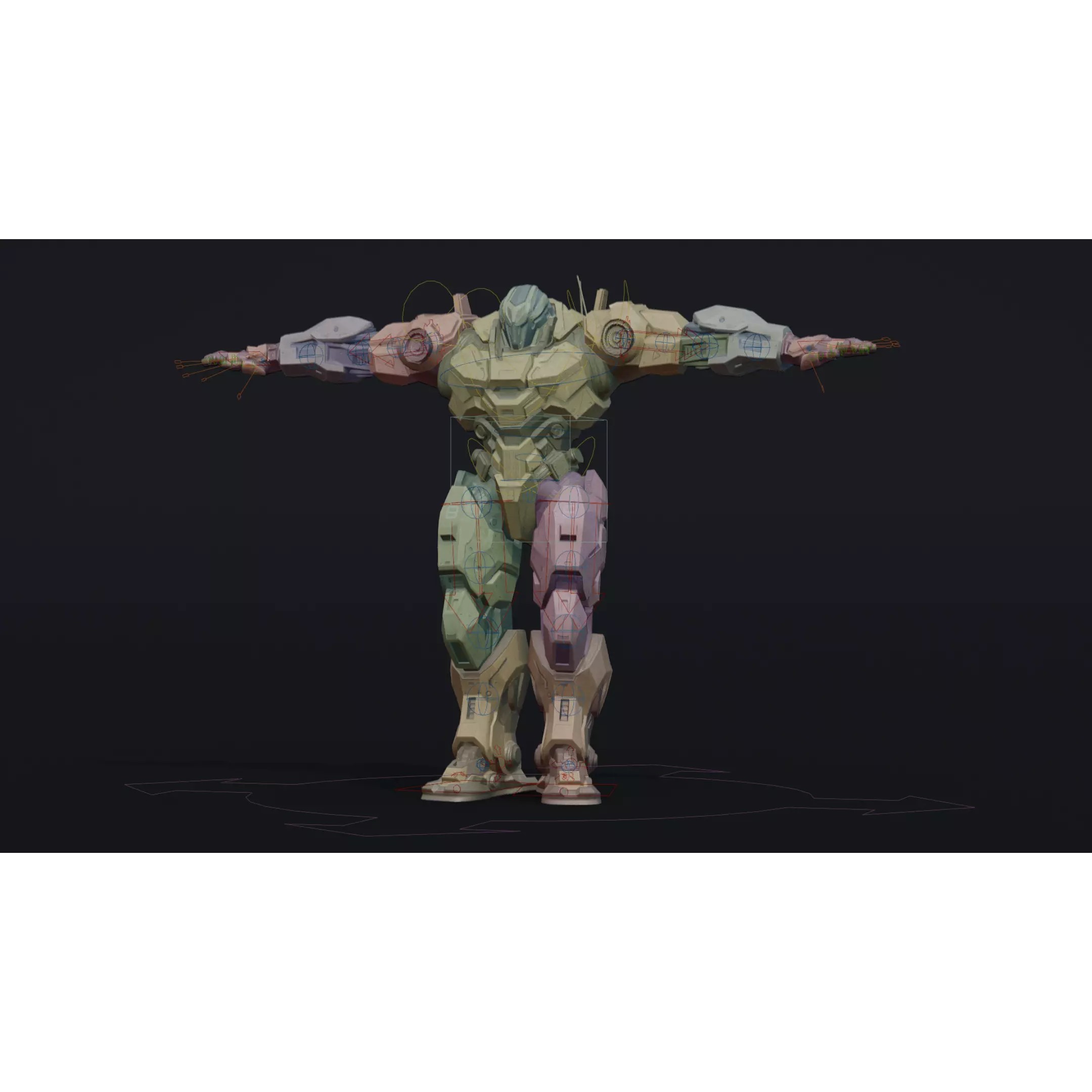 Military Robot - Low-Poly Game-Ready 3D Model - View 10