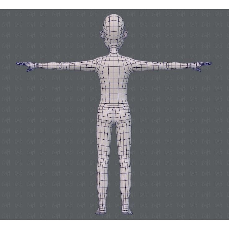 Old Man Character 3D Model – Low Poly Cartoon Base Mesh for Animation - View 16