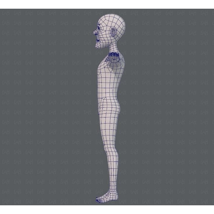 Old Man Character 3D Model – Low Poly Cartoon Base Mesh for Animation - View 18