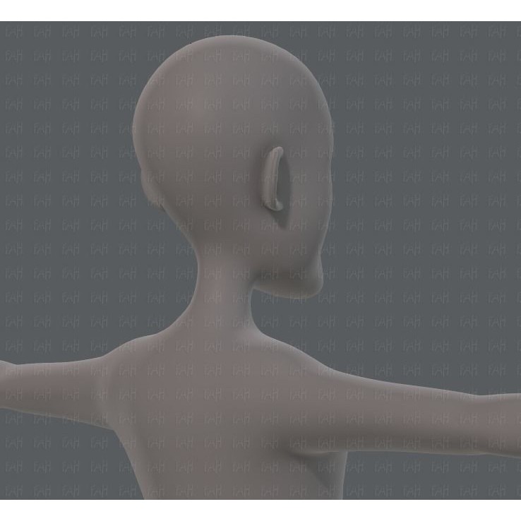 Old Man Character 3D Model – Low Poly Cartoon Base Mesh for Animation - View 23