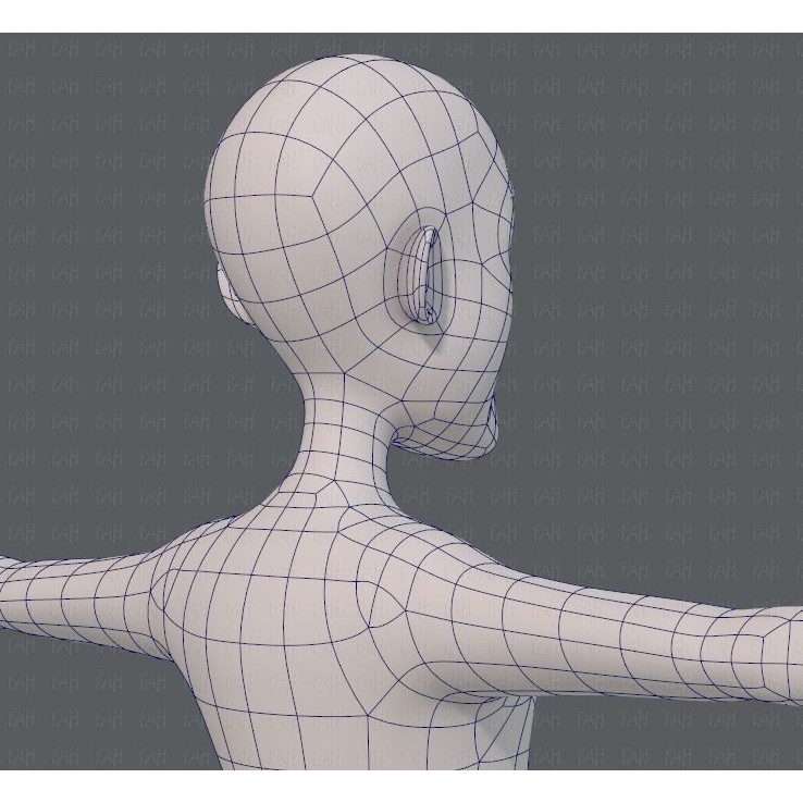 Old Man Character 3D Model – Low Poly Cartoon Base Mesh for Animation - View 31