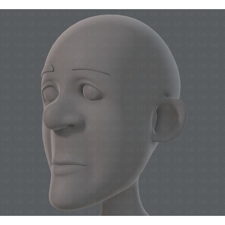Old Man Character 3D Model – Low Poly Cartoon Base Mesh for Animation - View 36