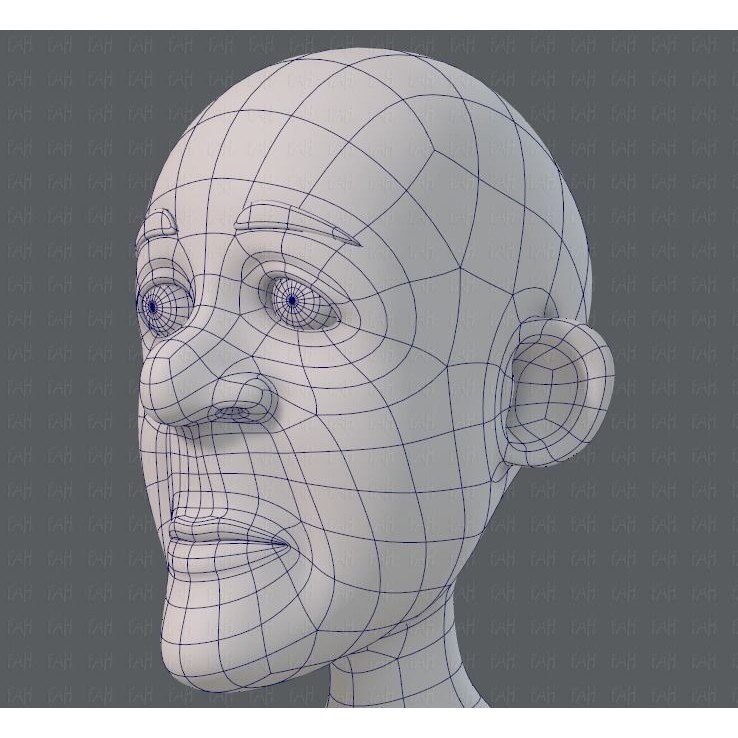 Old Man Character 3D Model – Low Poly Cartoon Base Mesh for Animation - View 37