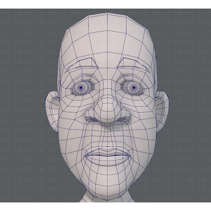 Old Man Character 3D Model – Low Poly Cartoon Base Mesh for Animation - View 41
