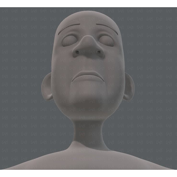 Old Man Character 3D Model – Low Poly Cartoon Base Mesh for Animation - View 46