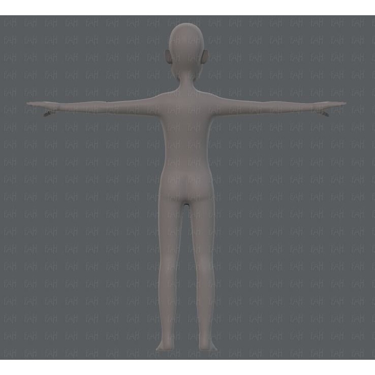 Old Man Character 3D Model – Low Poly Cartoon Base Mesh for Animation - View 8