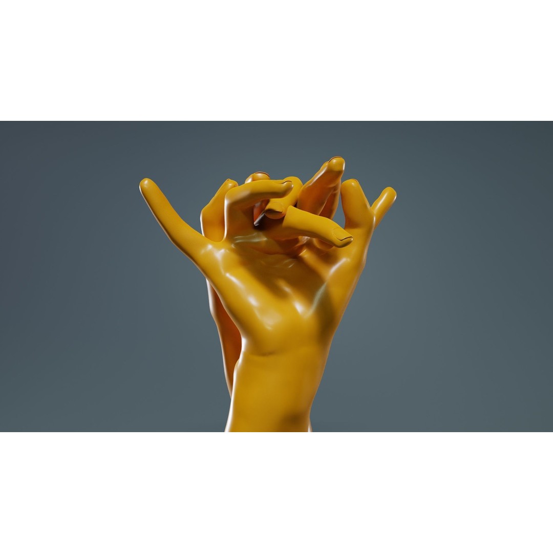 Realistic Hand 3D Model – Low Poly Photogrammetry Asset, FBX - View 10