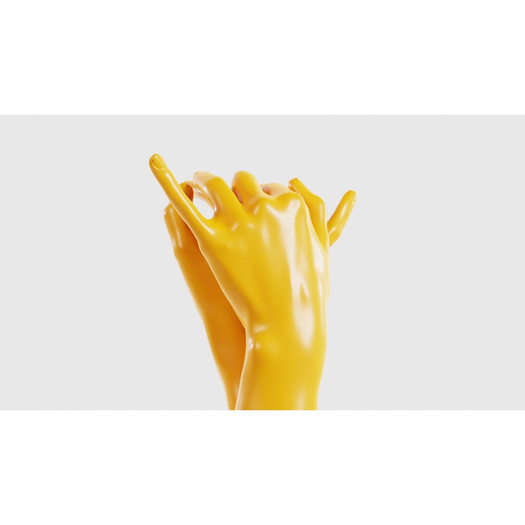 Realistic Hand 3D Model – Low Poly Photogrammetry Asset, FBX - View 24