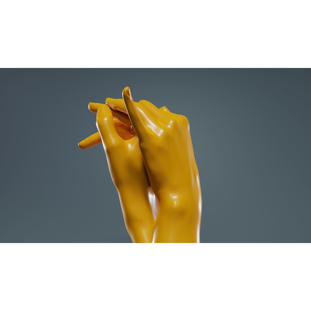 Realistic Hand 3D Model – Low Poly Photogrammetry Asset, FBX - View 3