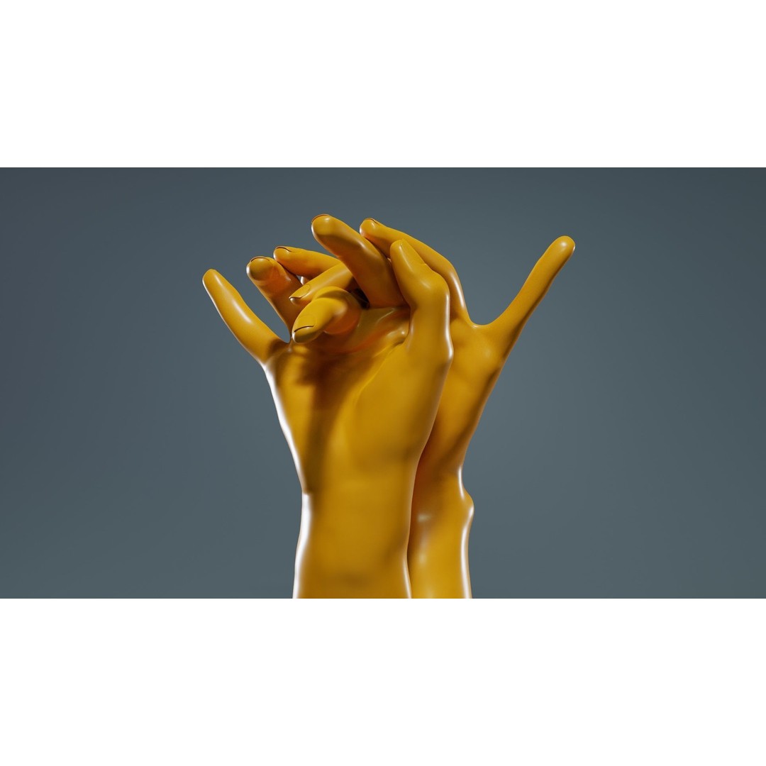 Realistic Hand 3D Model – Low Poly Photogrammetry Asset, FBX - View 4