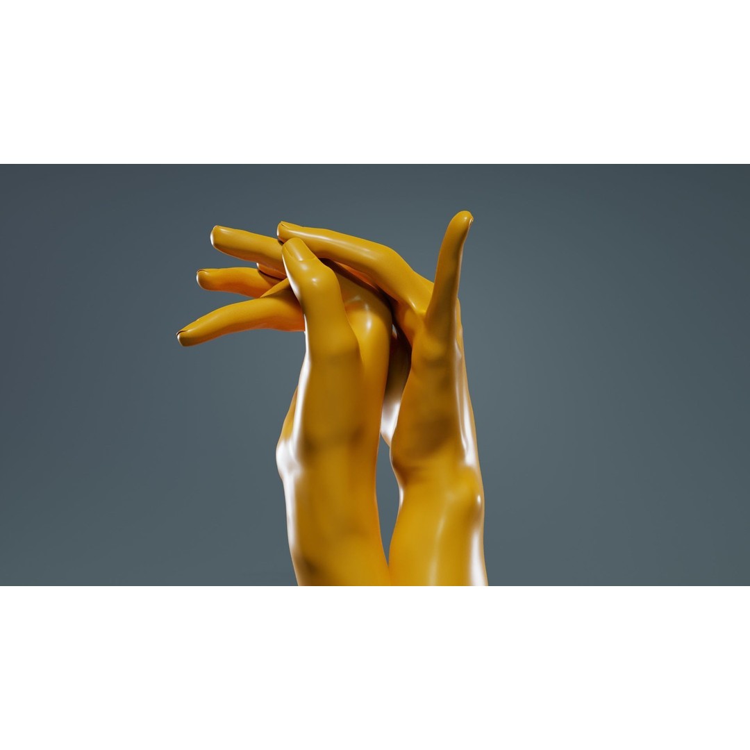 Realistic Hand 3D Model – Low Poly Photogrammetry Asset, FBX - View 6