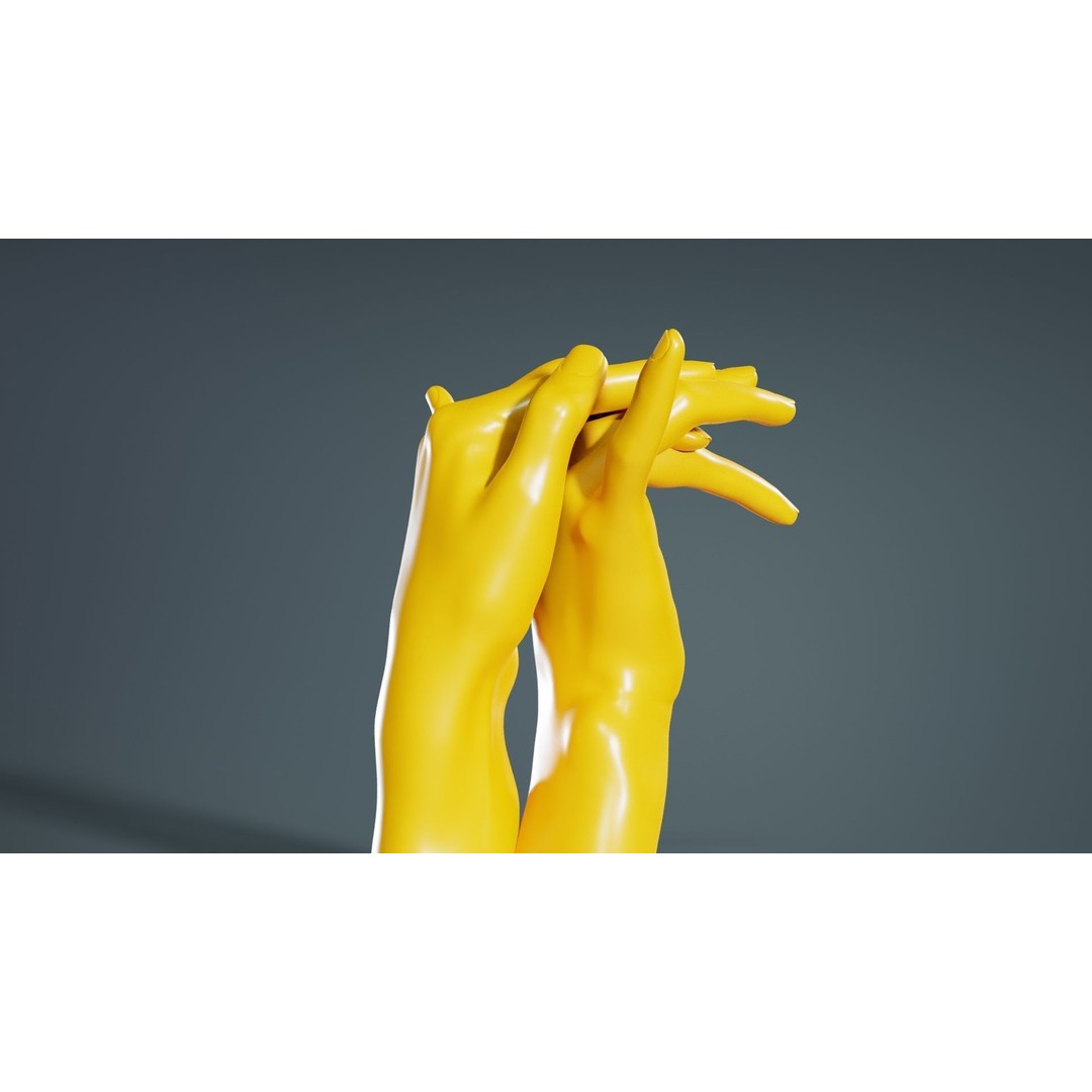 Realistic Hand 3D Model – Low Poly Photogrammetry Asset, FBX - View 9