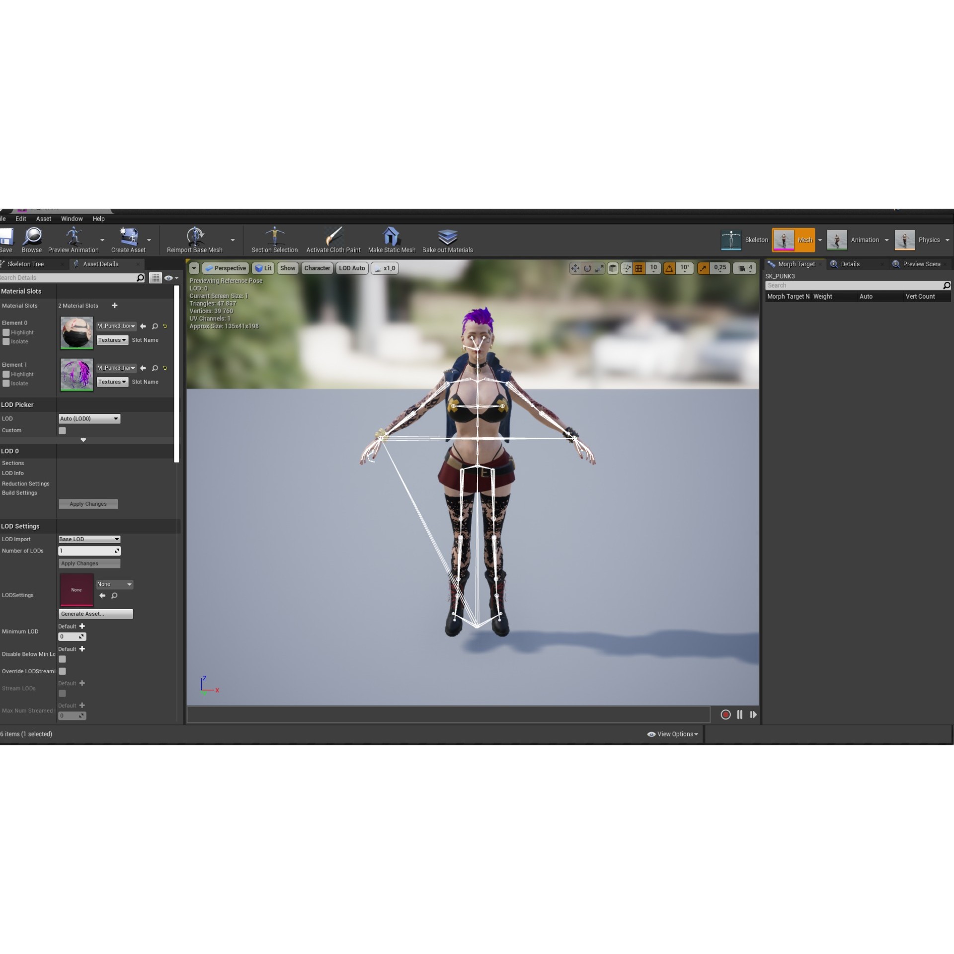Punk 3 Woman - Low-Poly Game-Ready 3D Model - View 18