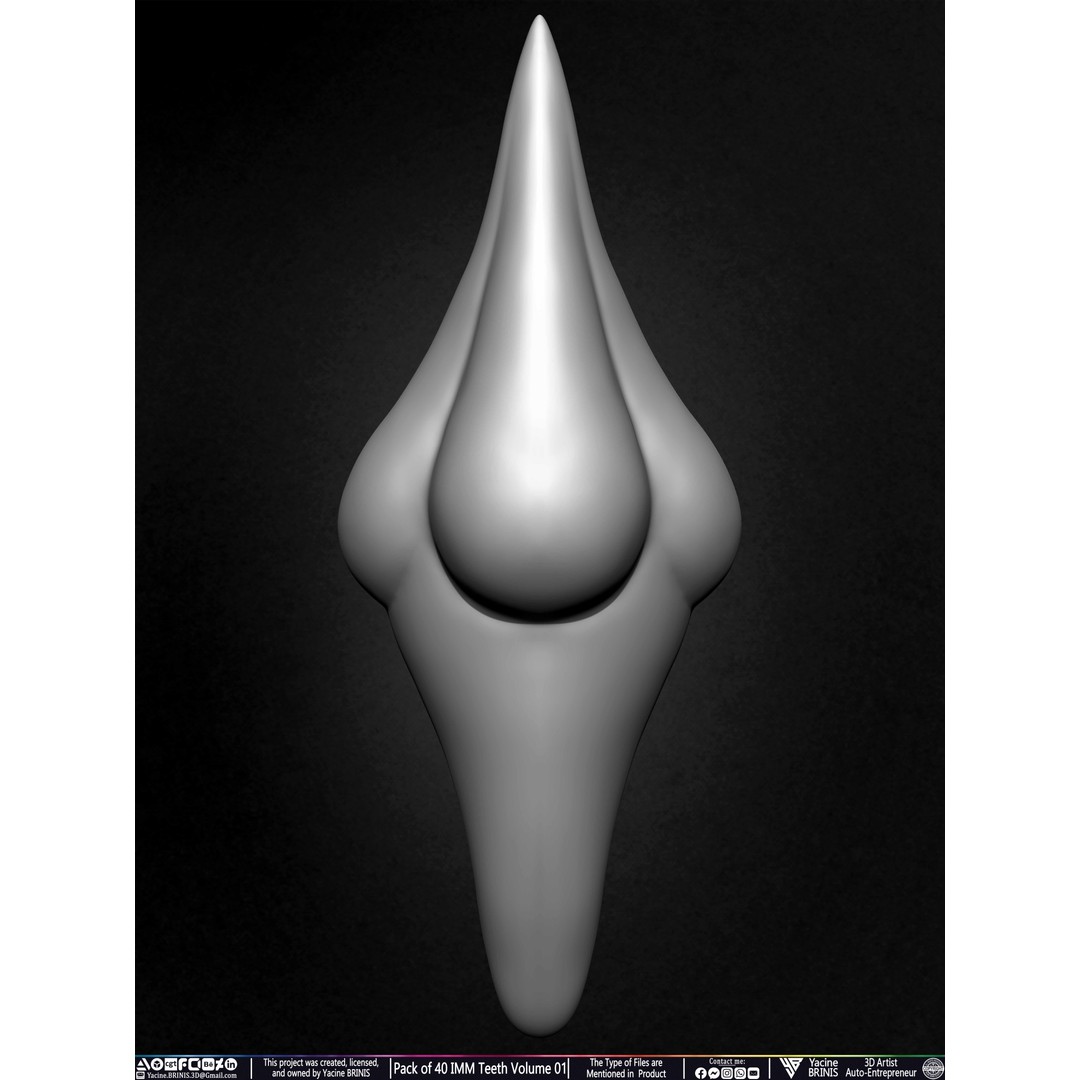 Pack of 40 IMM Teeth 3D Model – Anatomically Inspired Dental Assets for ZBrush - View 41