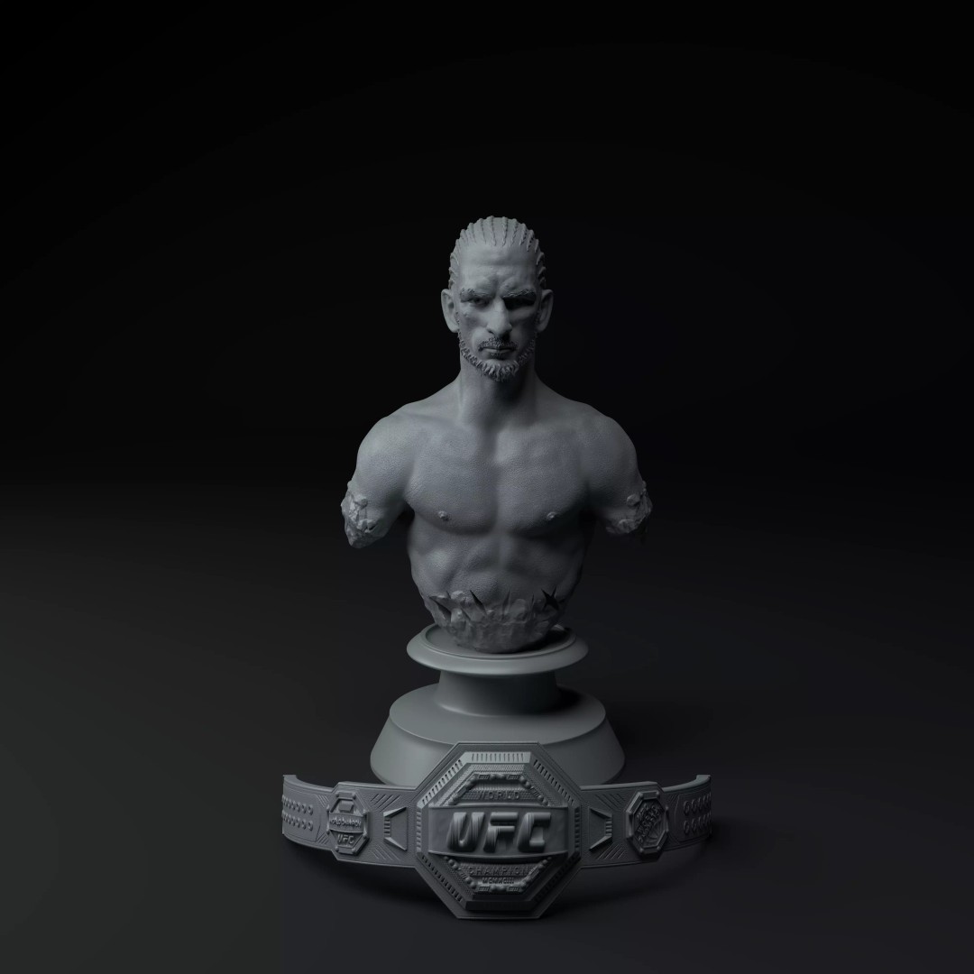 Sean O’Malley Trophy Diorama 3D Model – Premium STL for Printing - View 2