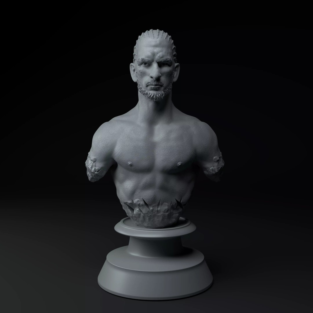 Sean O’Malley Trophy Diorama 3D Model – Premium STL for Printing - View 3