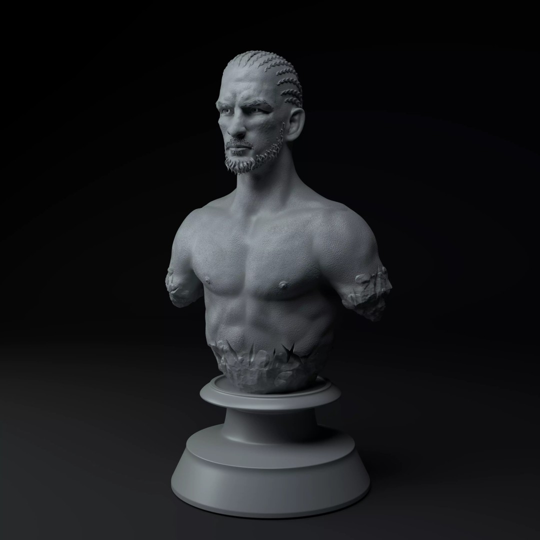Sean O’Malley Trophy Diorama 3D Model – Premium STL for Printing - View 4