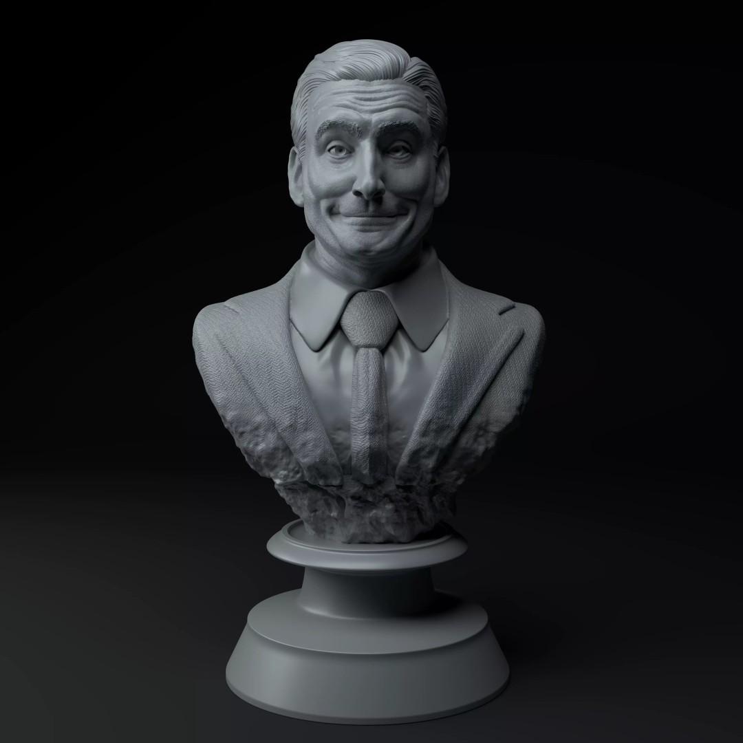 Michael Scott 3D Model – Premium Bust Sculpture for Printing - View 3