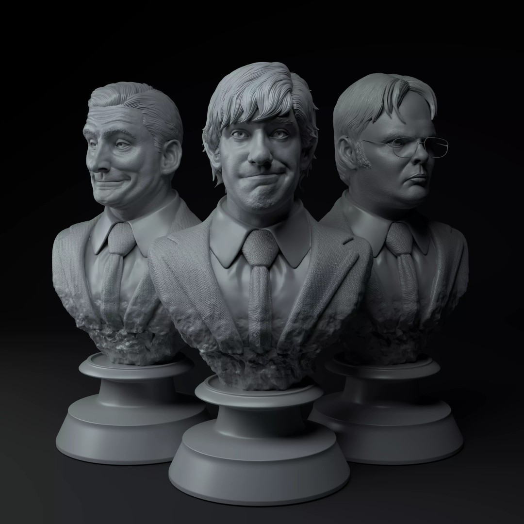 The Office 3D Bust Pack – High-Quality Collectible Sculptures, STL - View 2