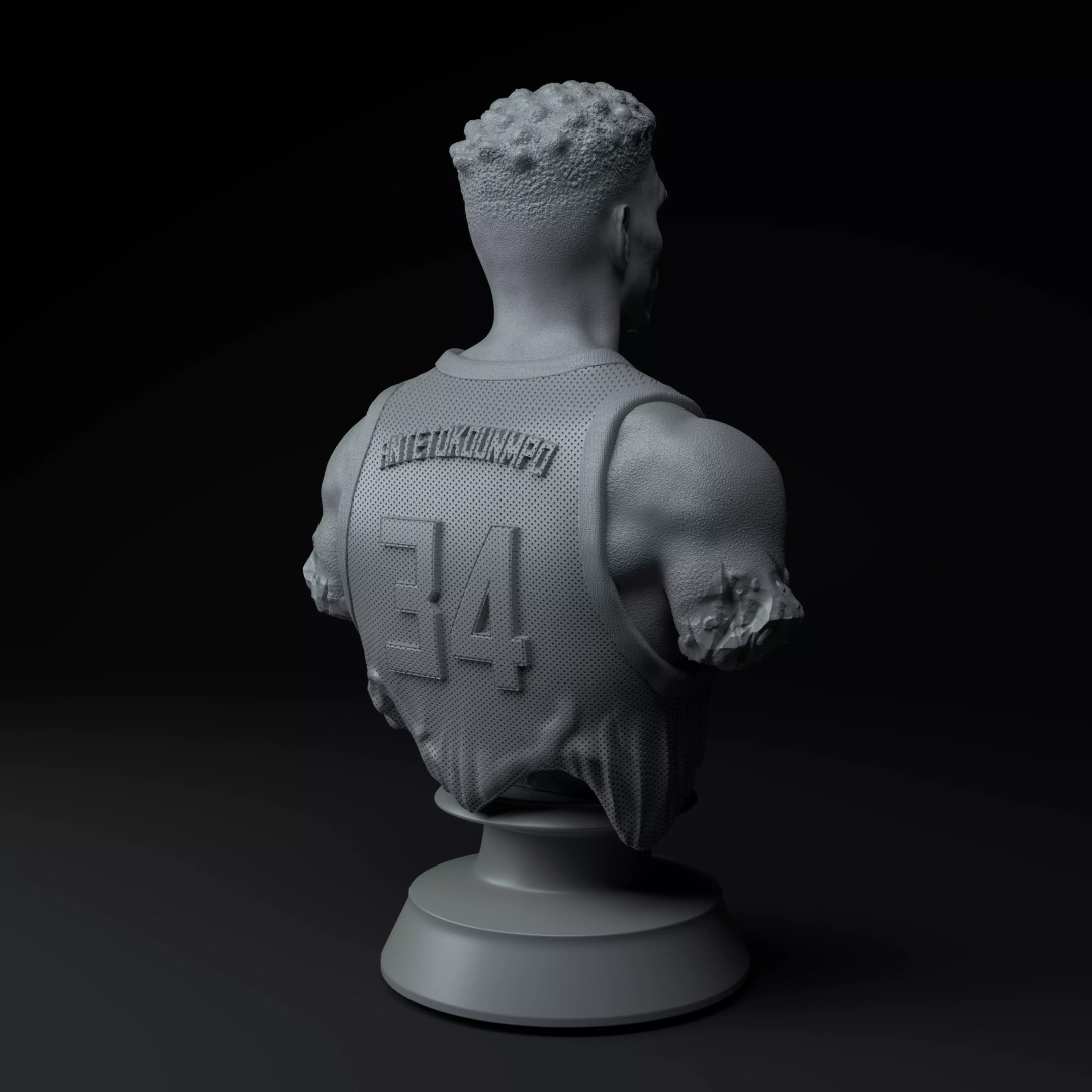 Giannis Antetokounmpo 3D Model – Premium Bust Sculpture for 3D Printing