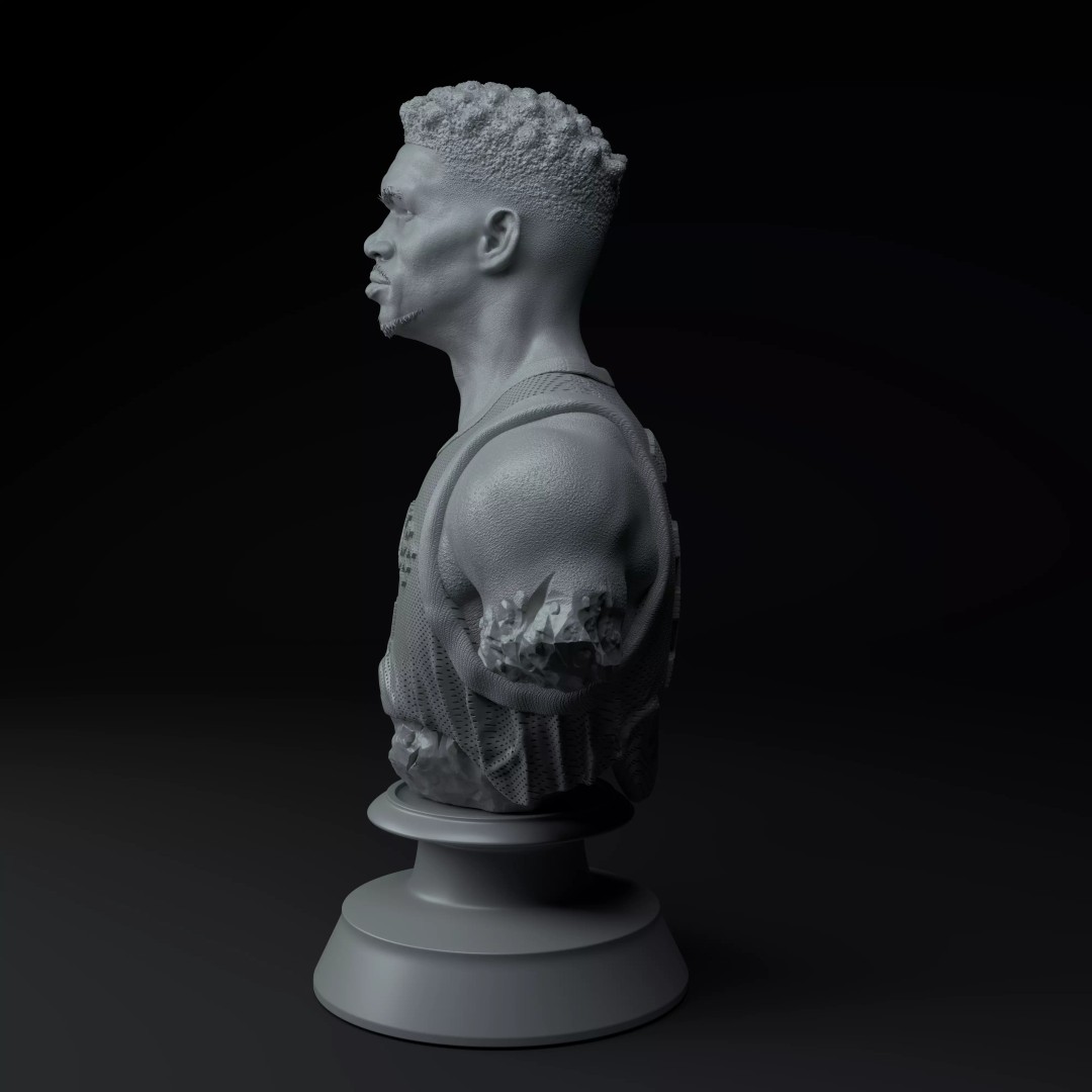 Giannis Antetokounmpo 3D Model – Premium Bust Sculpture for 3D Printing - View 4