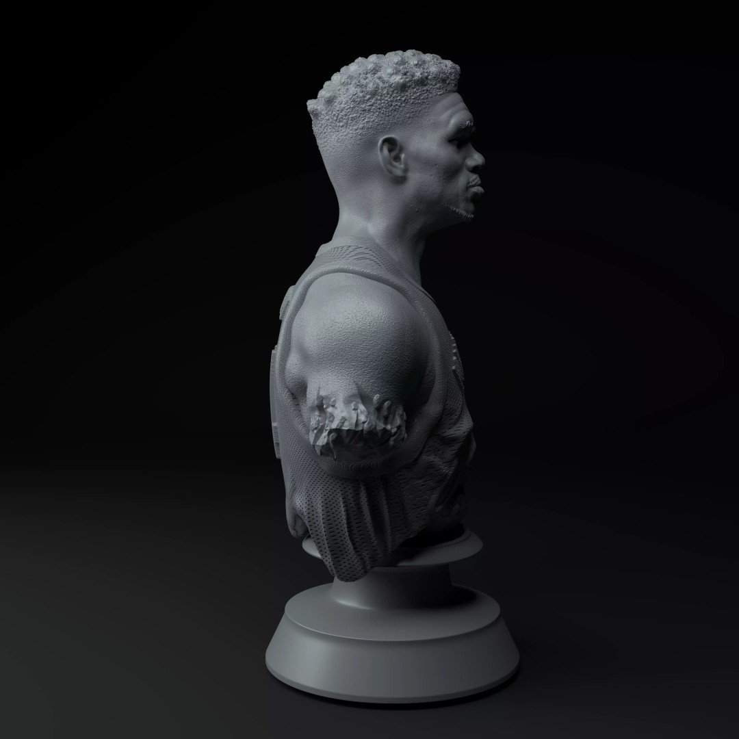 Giannis Antetokounmpo 3D Model – Premium Bust Sculpture for 3D Printing - View 8
