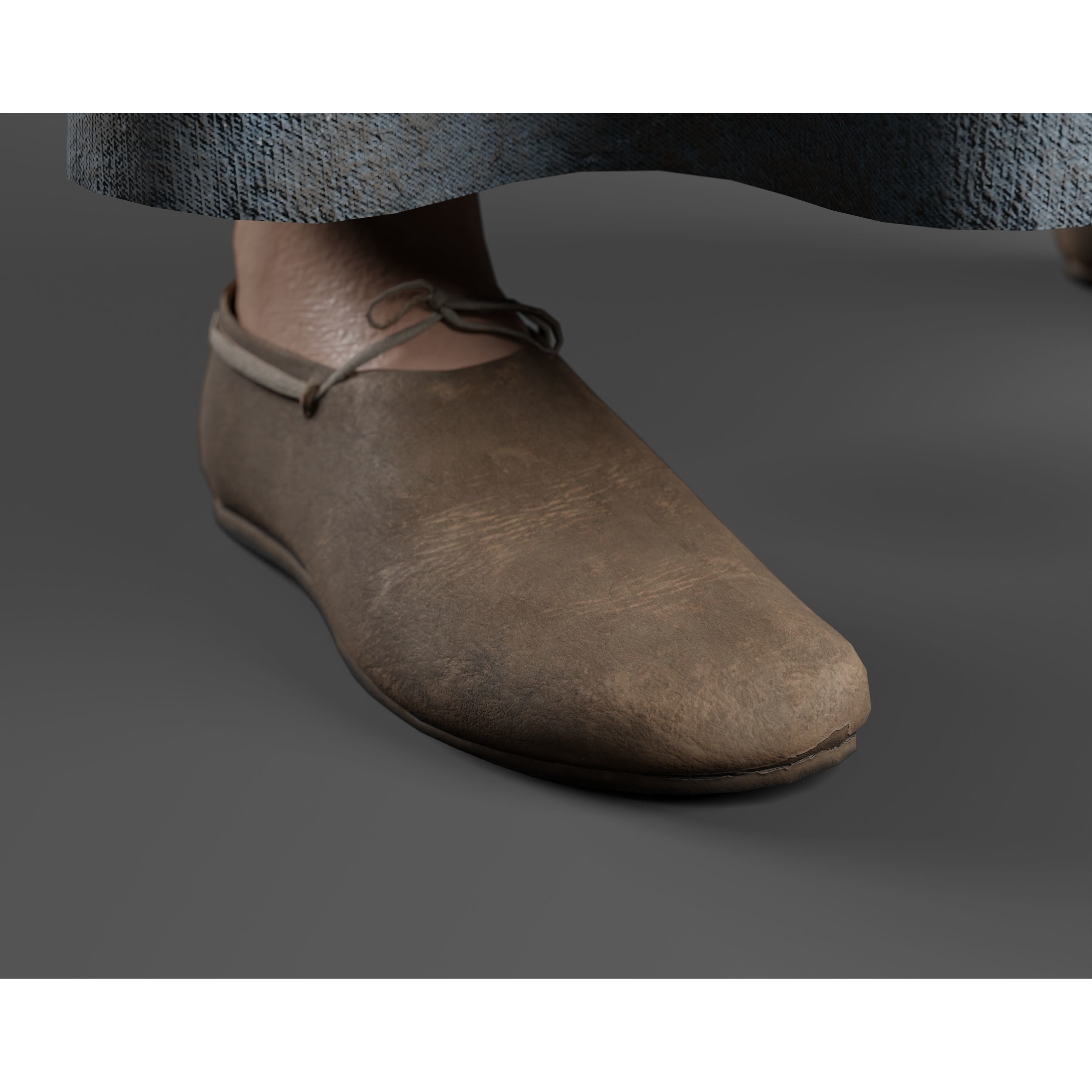Medieval Peasant Female - Low-Poly Game-Ready 3D Model - View 10