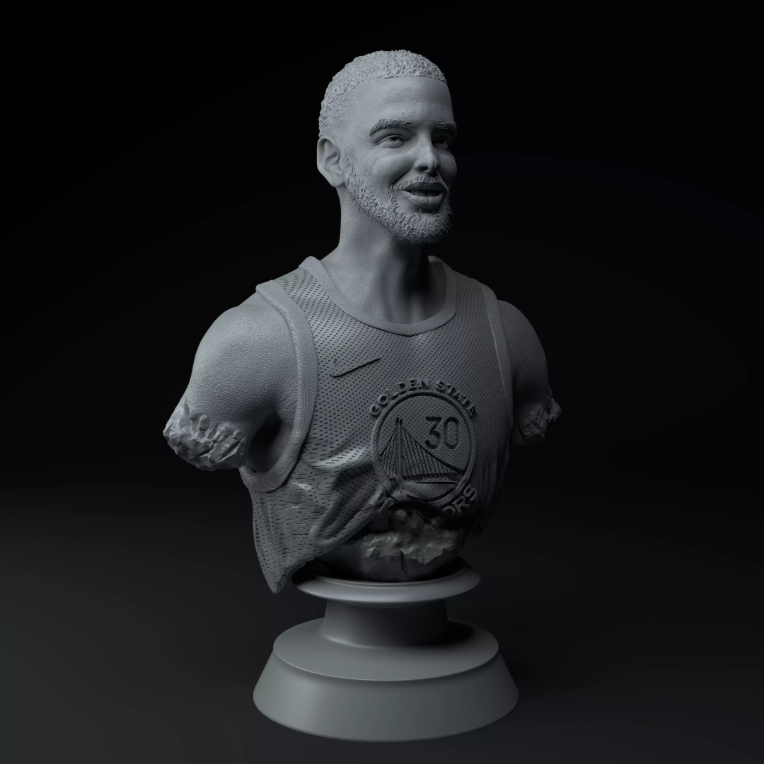 Stephen Curry 3D Model – Premium Bust for 3D Printing