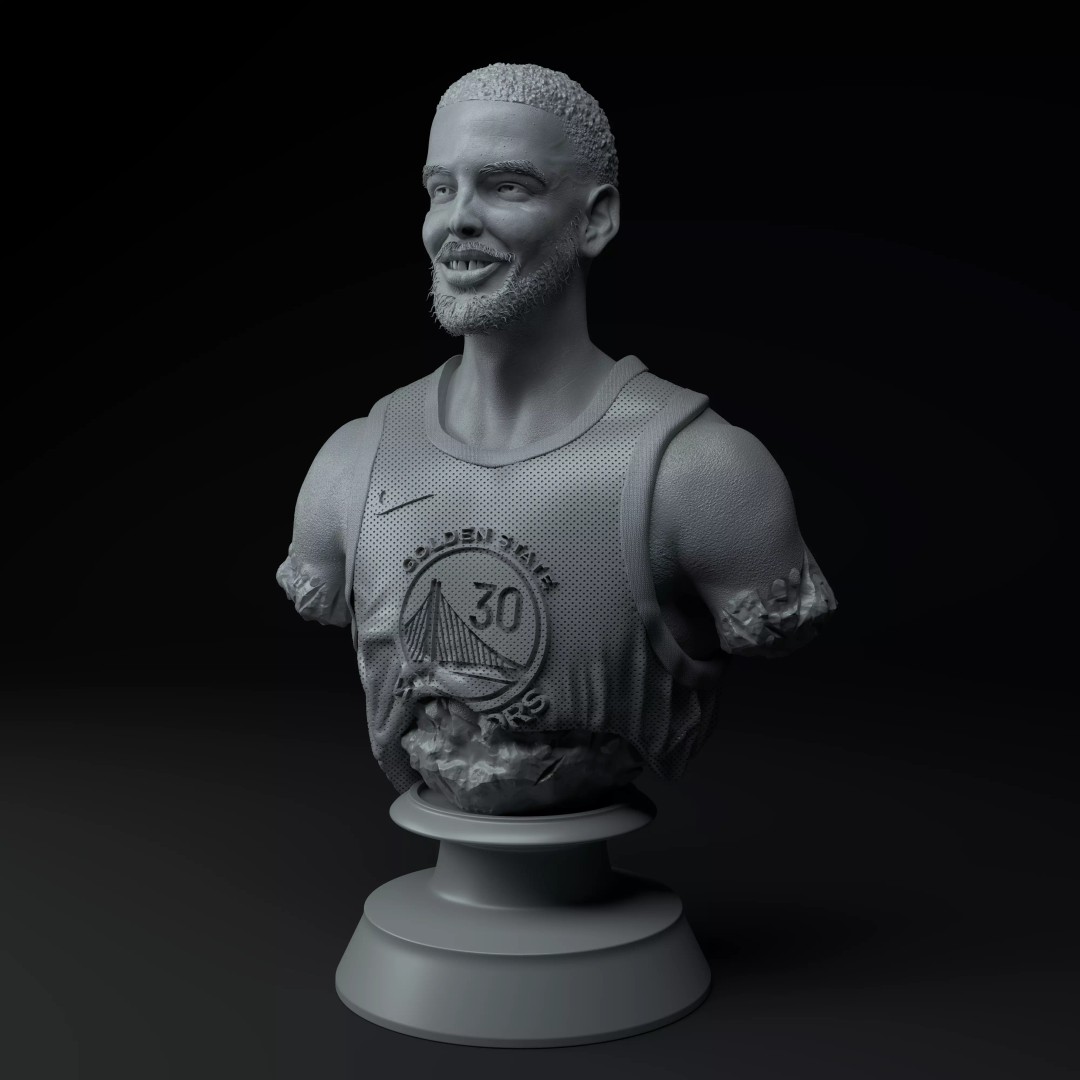 Stephen Curry 3D Model – Premium Bust for 3D Printing - View 2