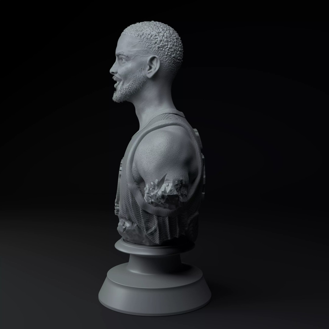 Stephen Curry 3D Model – Premium Bust for 3D Printing - View 4
