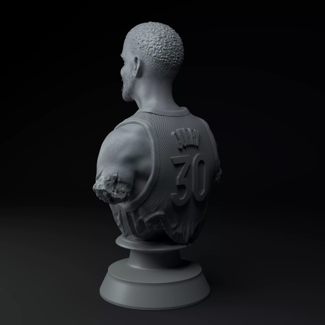 Stephen Curry 3D Model – Premium Bust for 3D Printing - View 5