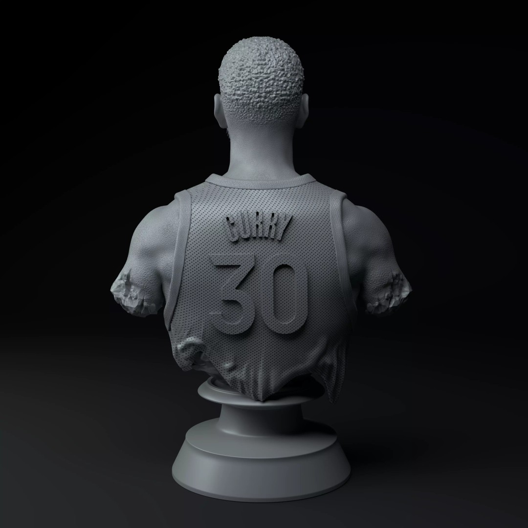 Stephen Curry 3D Model – Premium Bust for 3D Printing - View 6