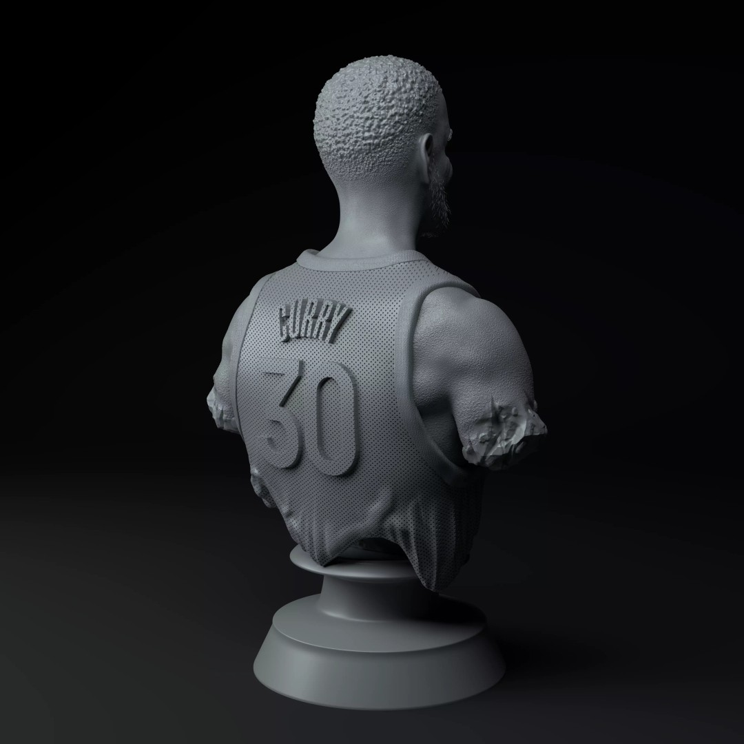 Stephen Curry 3D Model – Premium Bust for 3D Printing - View 7