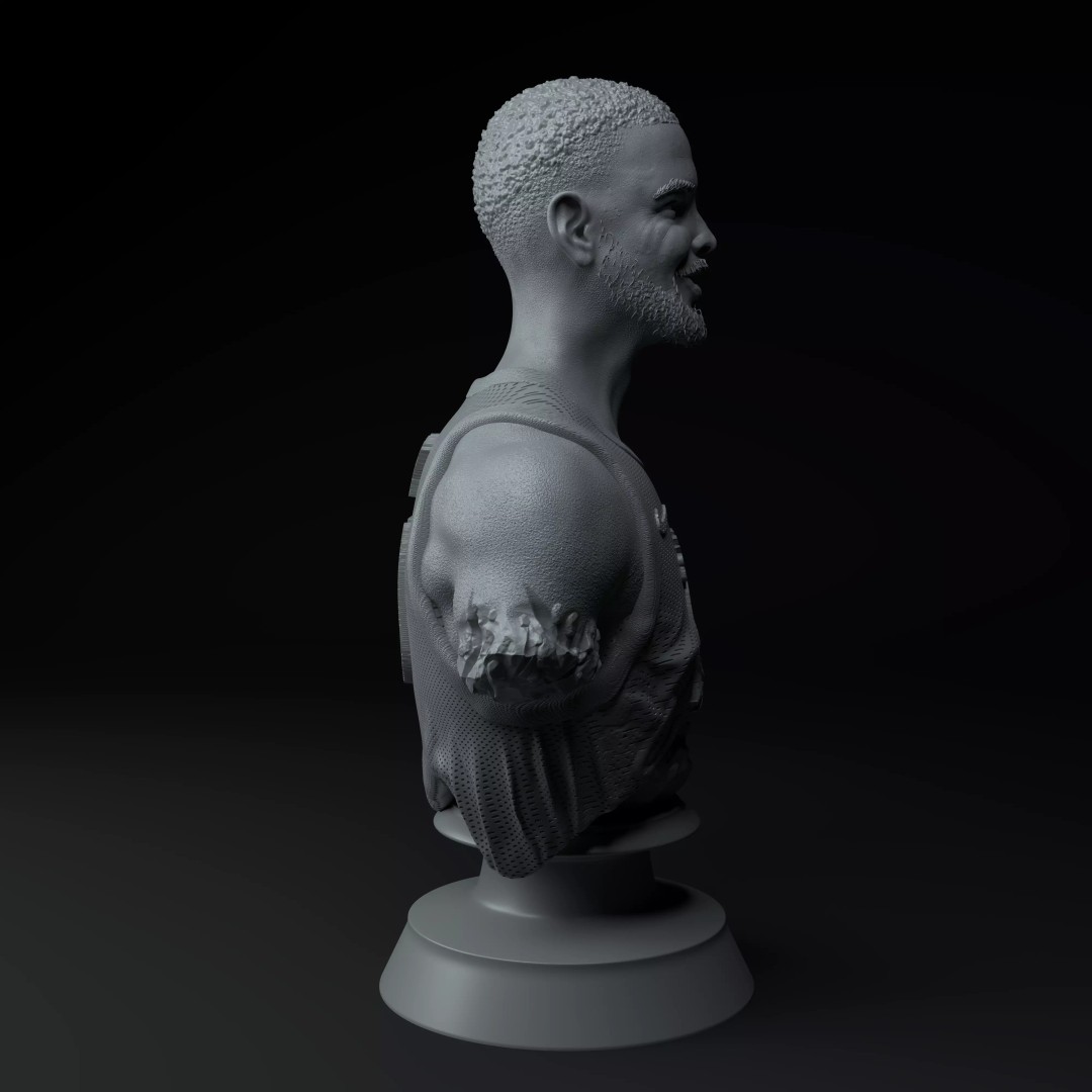 Stephen Curry 3D Model – Premium Bust for 3D Printing - View 8