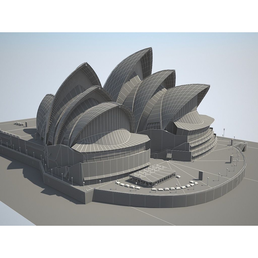 Sydney Opera House 3D Model – High Poly Architectural Landmark, FBX