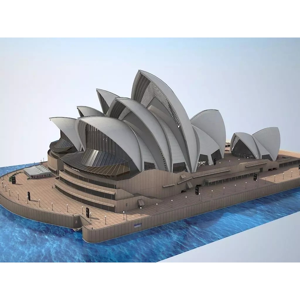 Sydney Opera House 3D Model – High Poly Architectural Landmark, FBX - View 2