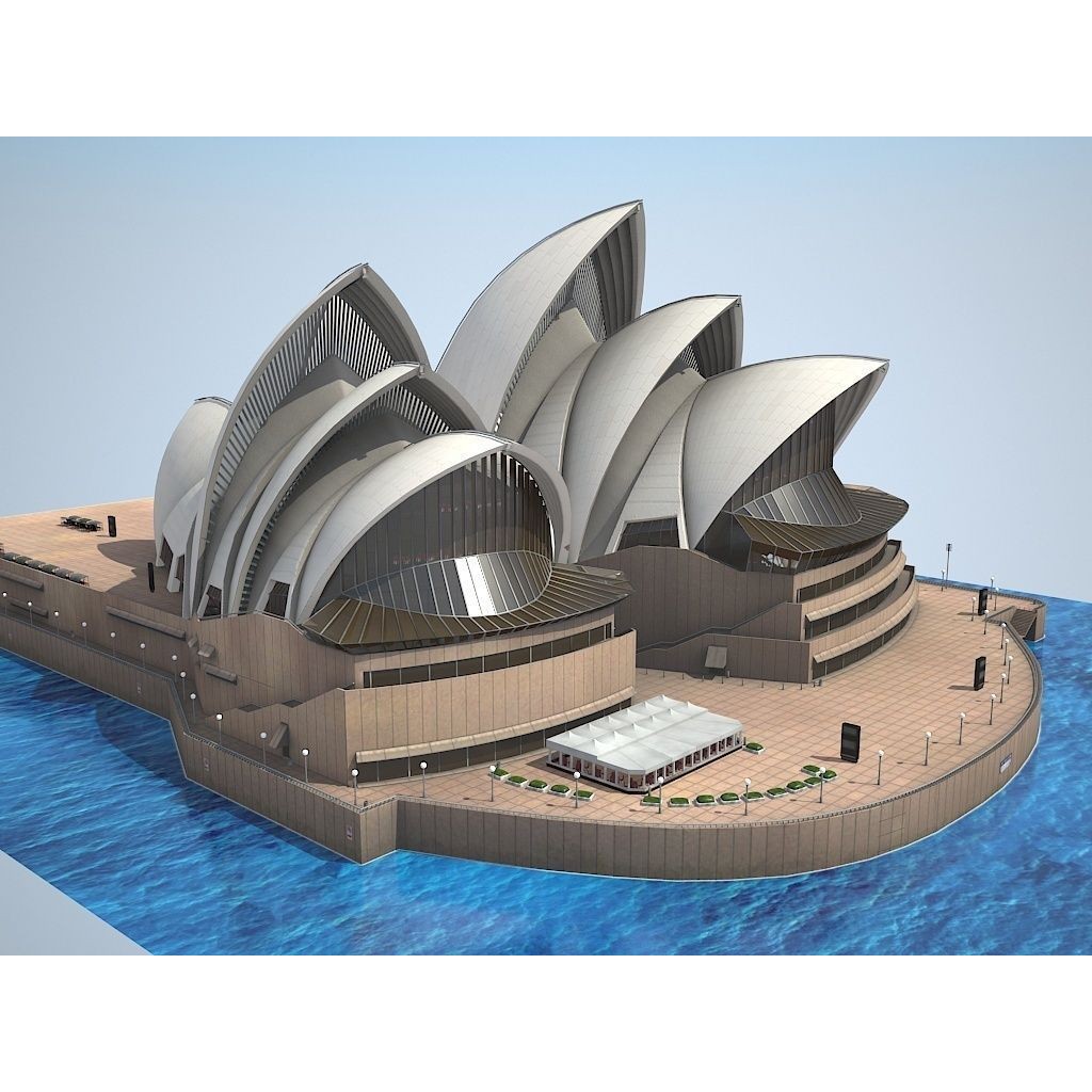 Sydney Opera House 3D Model – High Poly Architectural Landmark, FBX - View 3