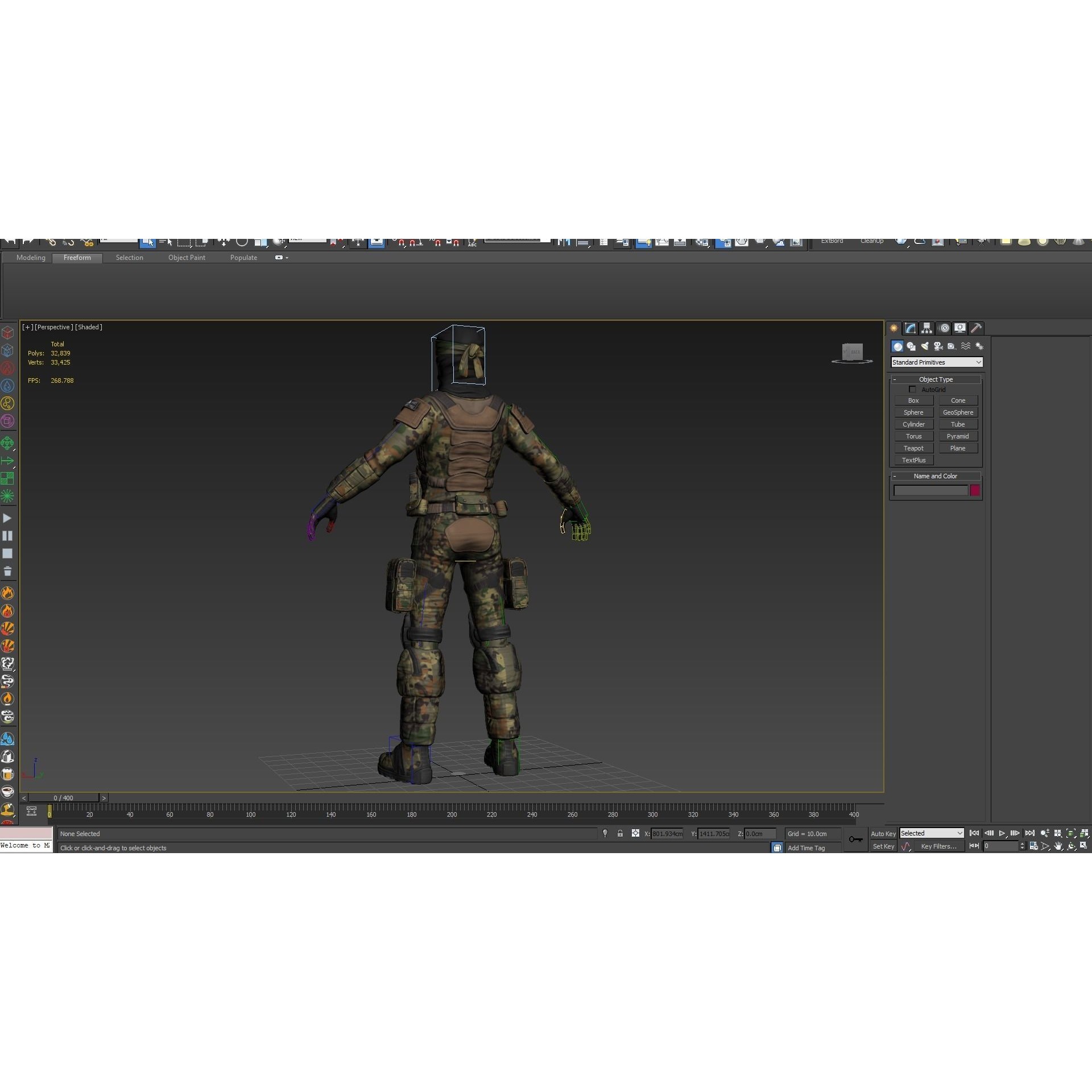 ARMY SUIT - Low-Poly Game-Ready 3D Model - View 10