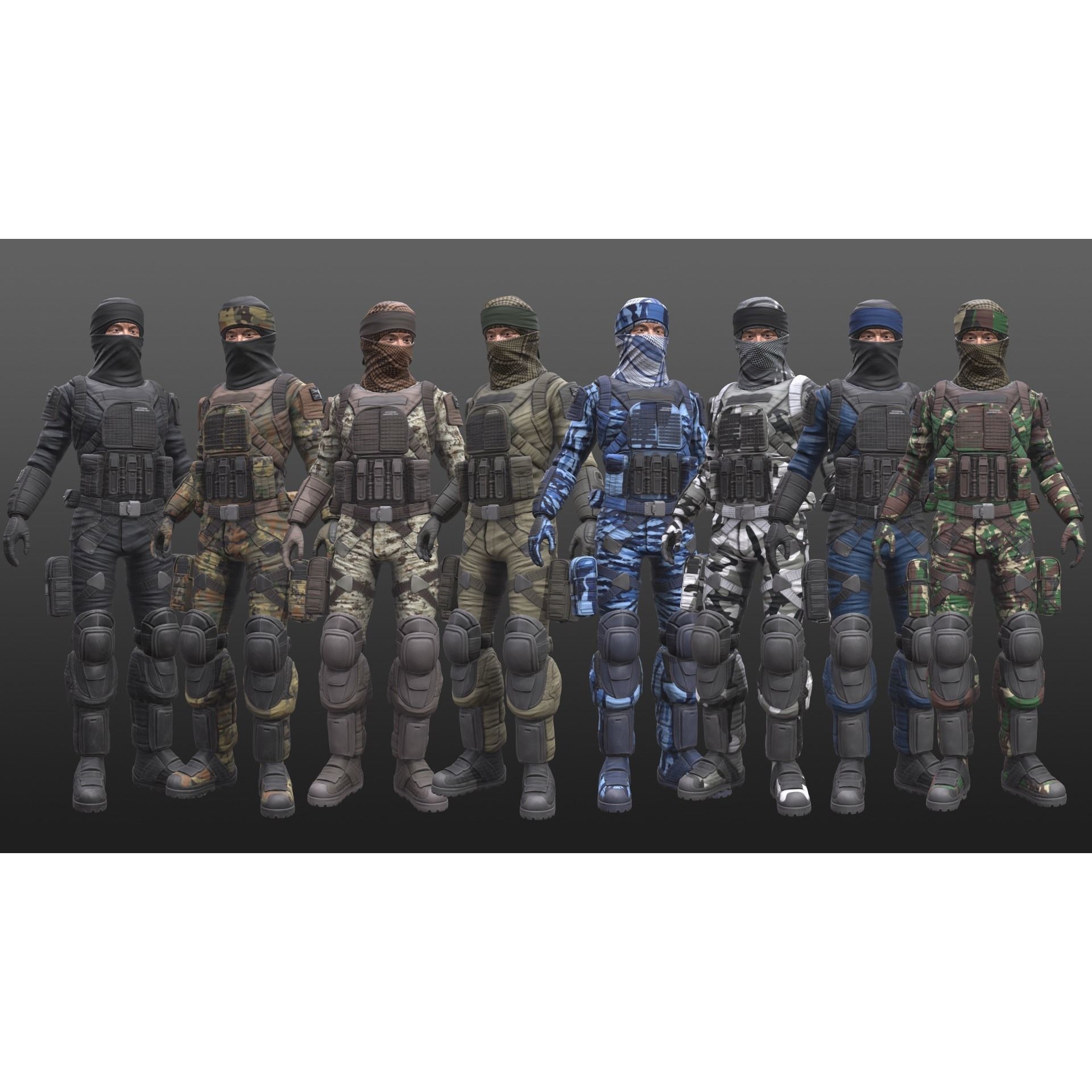 ARMY SUIT - Low-Poly Game-Ready 3D Model - View 5