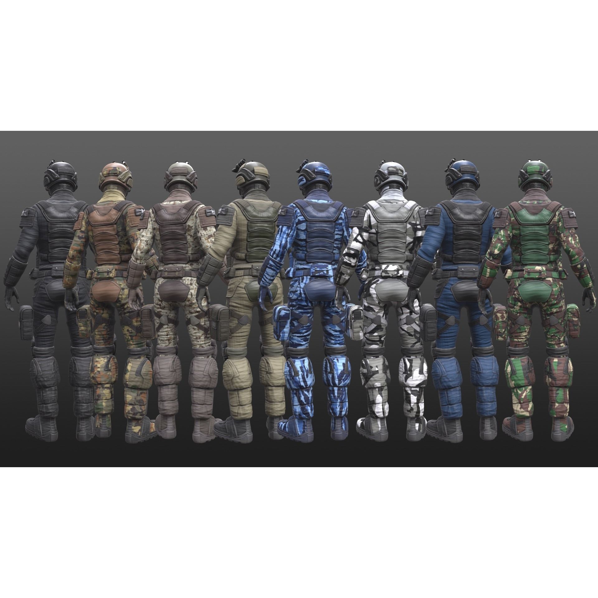 ARMY SUIT - Low-Poly Game-Ready 3D Model - View 6
