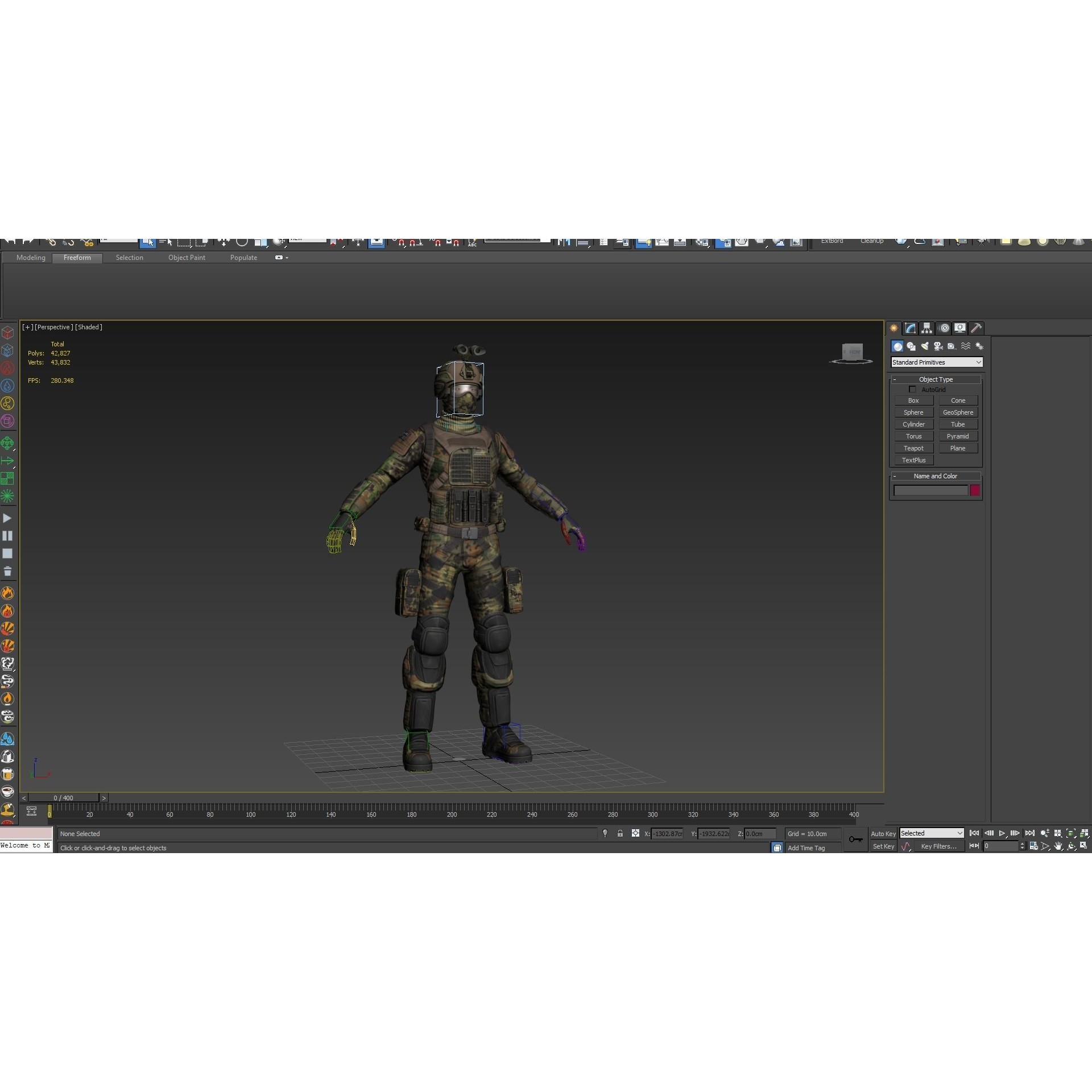 ARMY SUIT - Low-Poly Game-Ready 3D Model - View 8