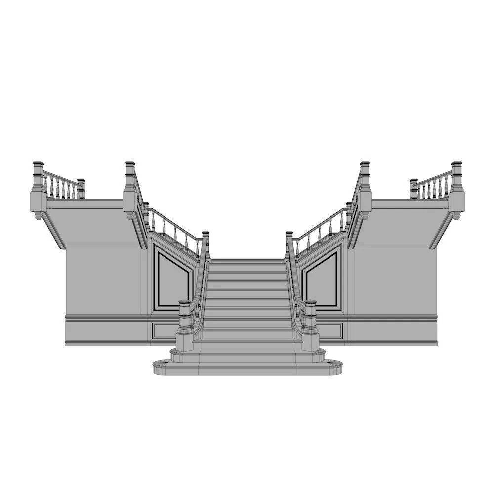 Modular Ballroom 3D Model – Low Poly Game Ready Asset, FBX, Blender